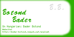 botond bader business card